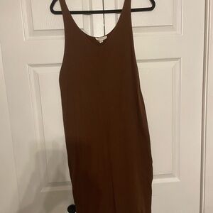Grade and Gather Tank Sweater Brown Dress